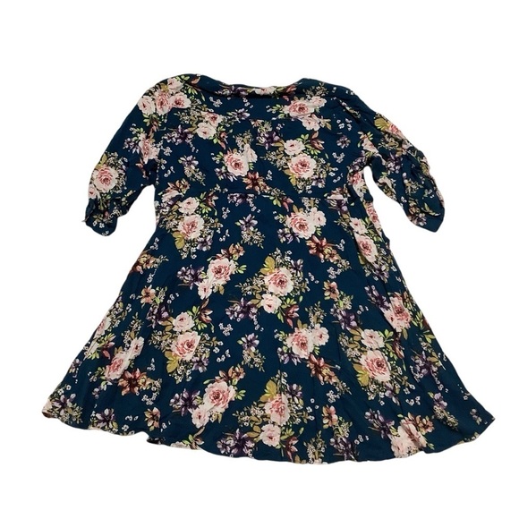Torrid Midi Blue Pink Floral Dress Size 3 / 3XL - Picture 7 of 11